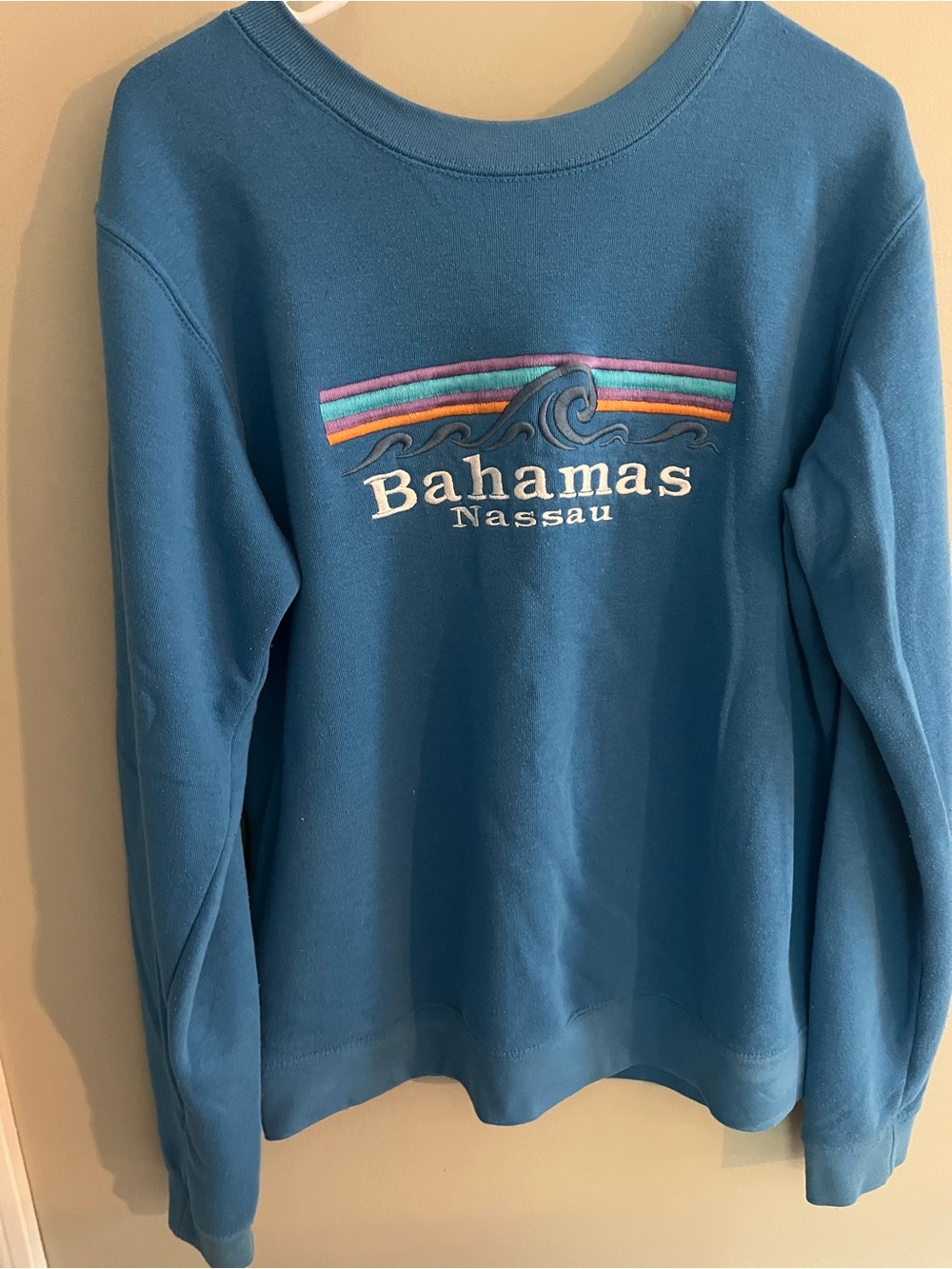 Pacifica Teal Blue Bahamas Nassau Crewneck Sweatshirt